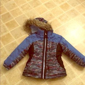 Girl winter skiing jacket